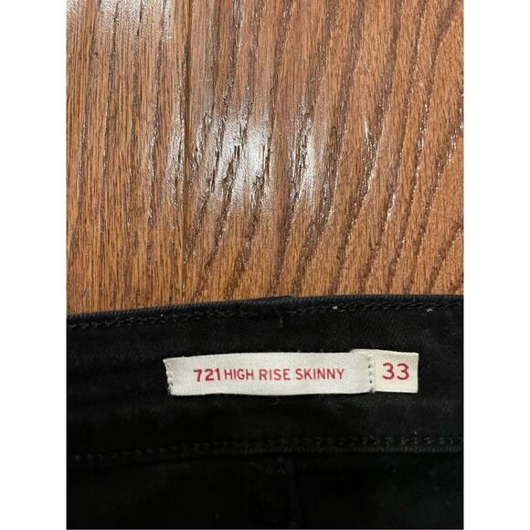 Levi’s 721 high rise skinny jeans black wash size 33 - Picture 7 of 11